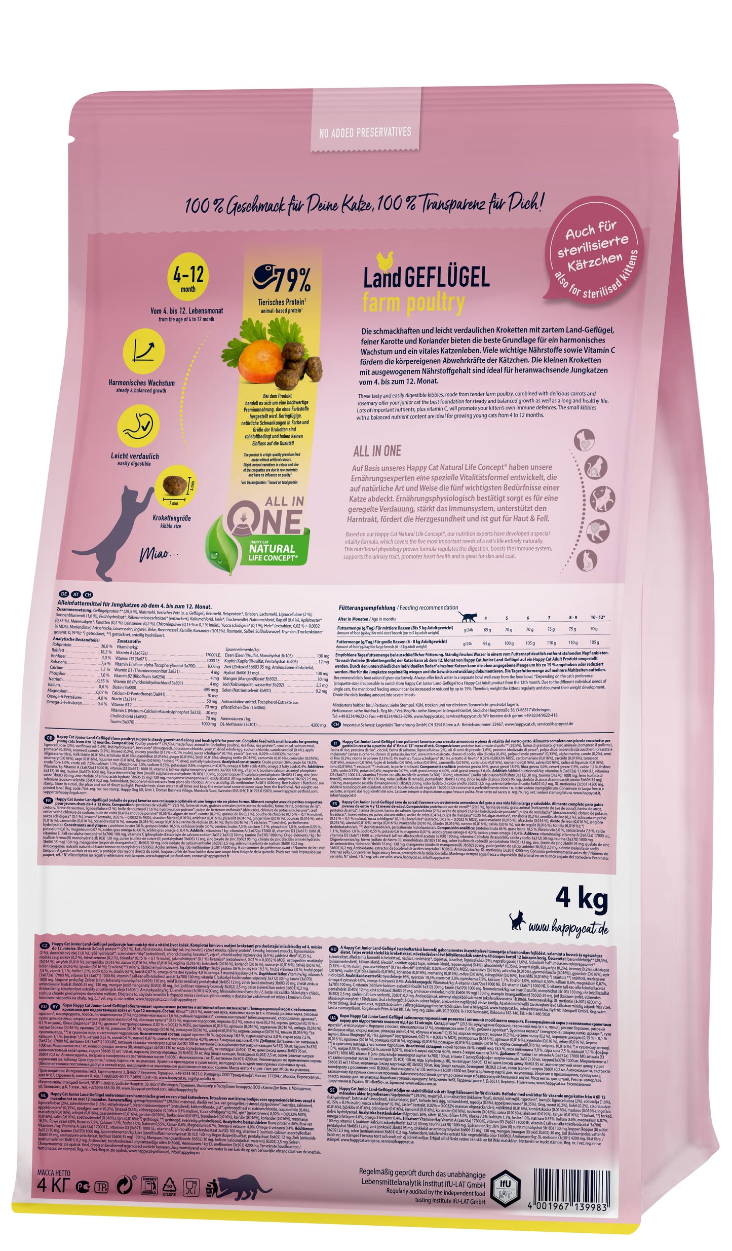 Happy Cat - Super Premium Junior Farm Poultry