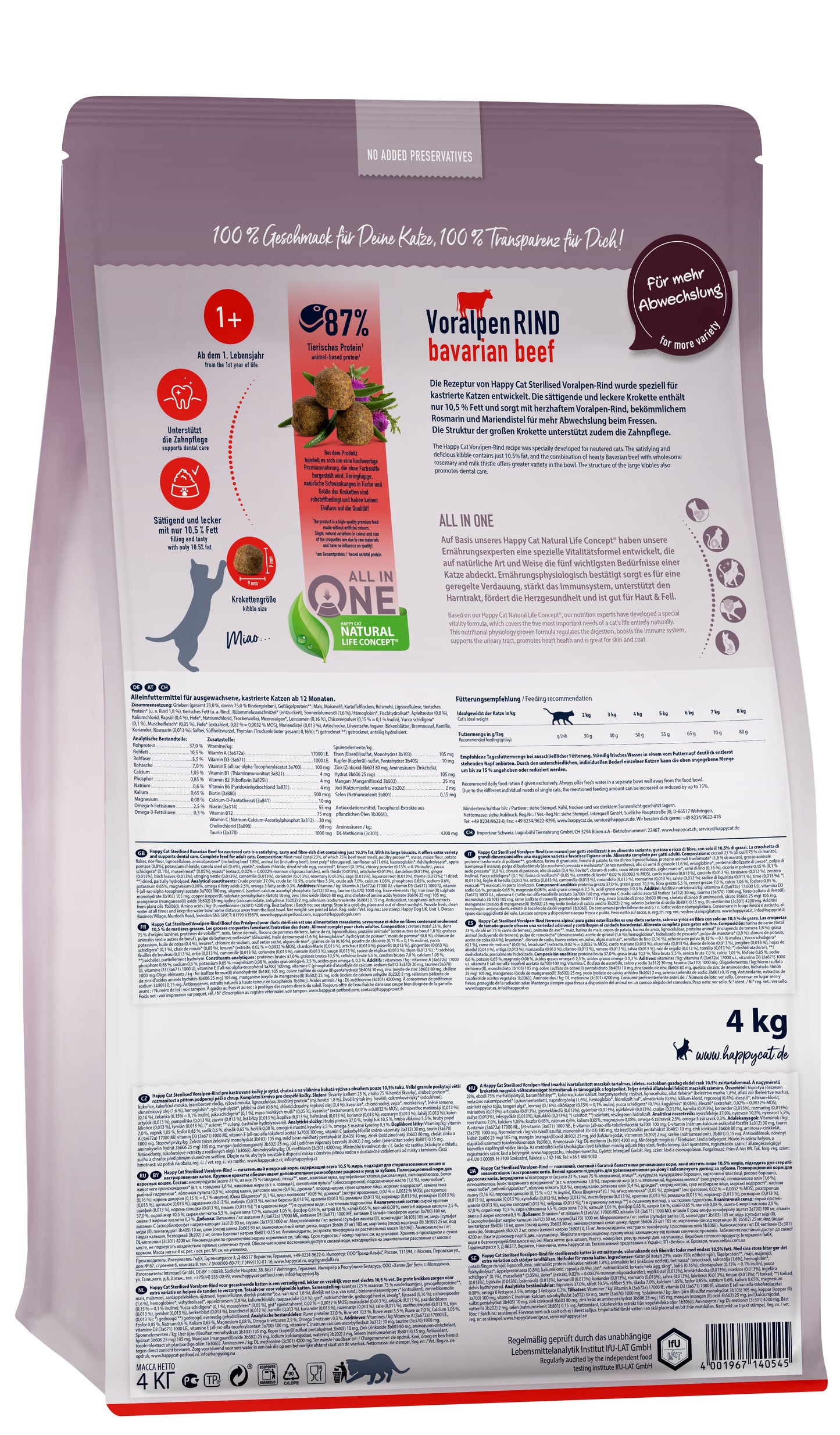 Happy Cat - Super Premium Sterilised Bavarian beef