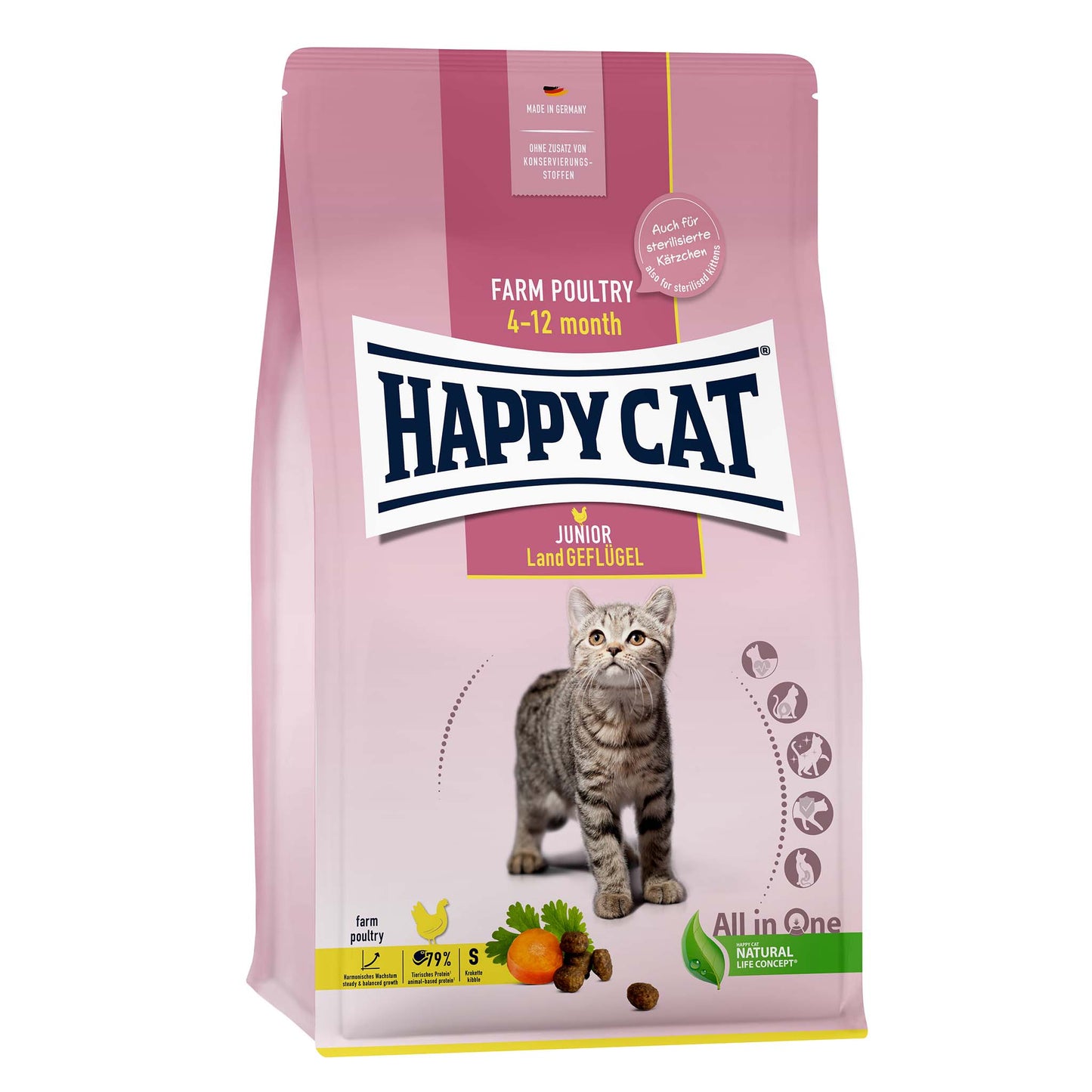 Happy Cat - Super Premium Junior Farm Poultry